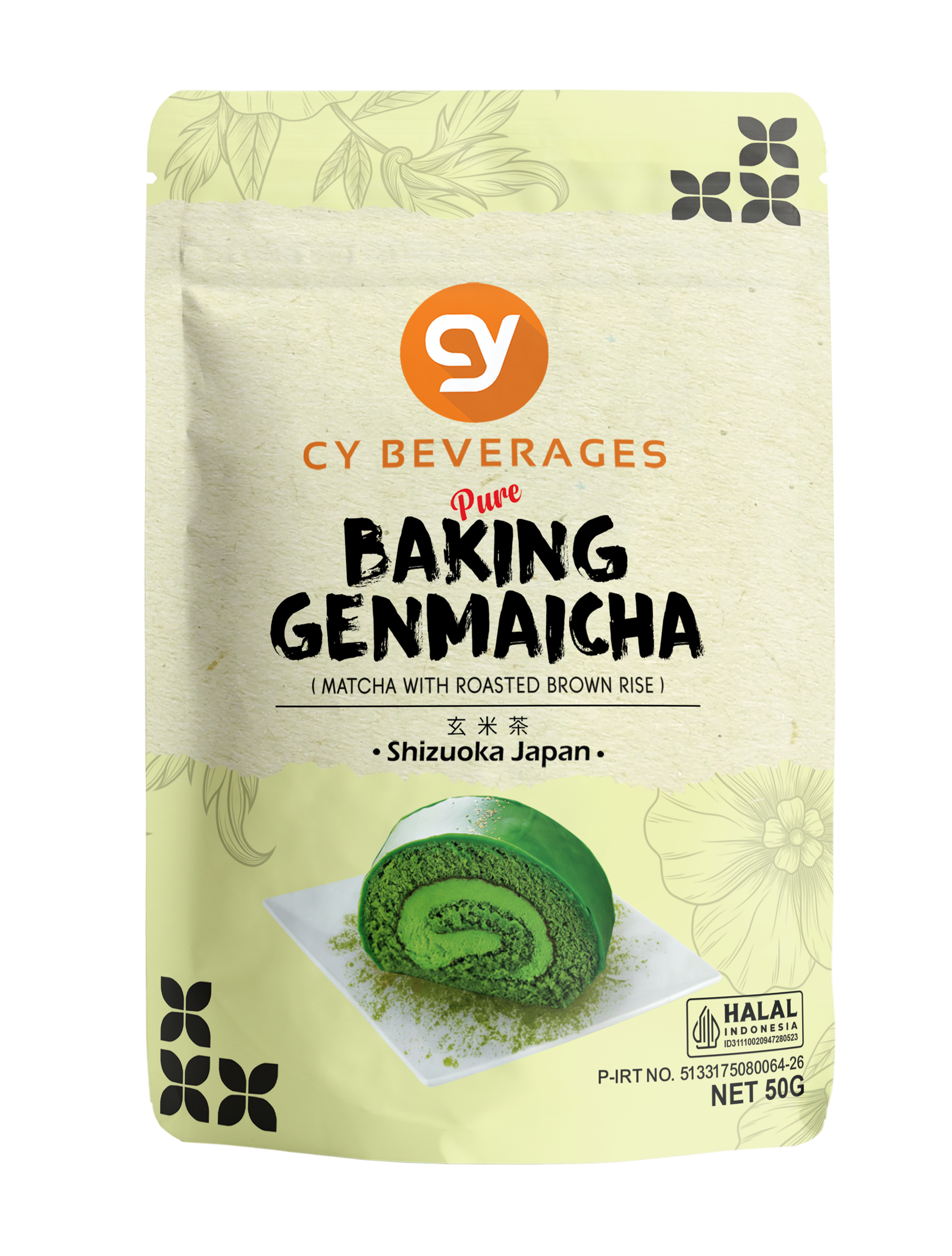 CY Pure Baking Genmaicha 100g - Bubuk Genmaicha Murni untuk Baking